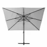 Parasol déporté Aura carré 286x286cm blanc - NATERIAL - 5616353