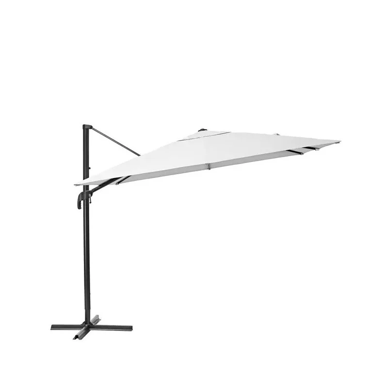 Parasol déporté Aura carré 286x286cm blanc - NATERIAL - 5616353