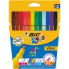 Pochette de 12 feutres de coloriage Visa pointe fine - BIC - 3CCOVISA5872