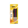 Ensemble de 4 Stylos-Bille M10 clic moyenne assorties - BIC - 3CBIMXCA4