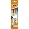 Pochette de 4 Stylos-Bille Pointe Moyenne Critsal Original - BIC - 3CBICRA04