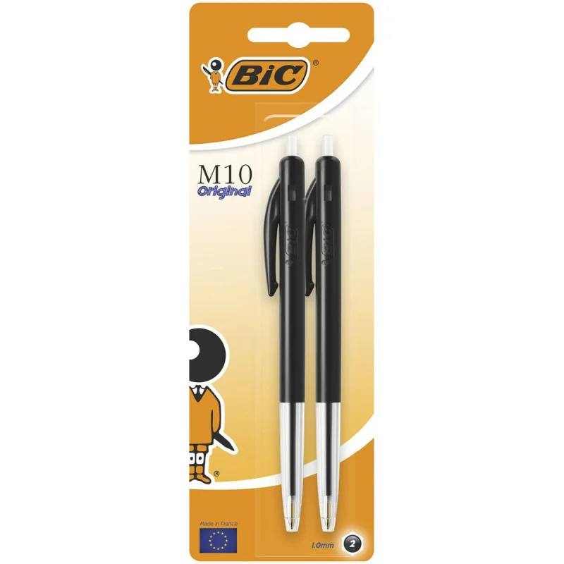 Ensemble de 2 Stylos à bille M10 Medium Noir - BIC - 3CBIMXCN2