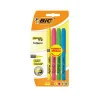 Pochette de 4 Surligneurs Highlighter Grip coloris assortis - BIC - 3CBISURGA4FS