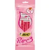 Rasoirs jetables pour femme Pure Lady 3 Rose - BIC - 3BBIPURE3ROSE4