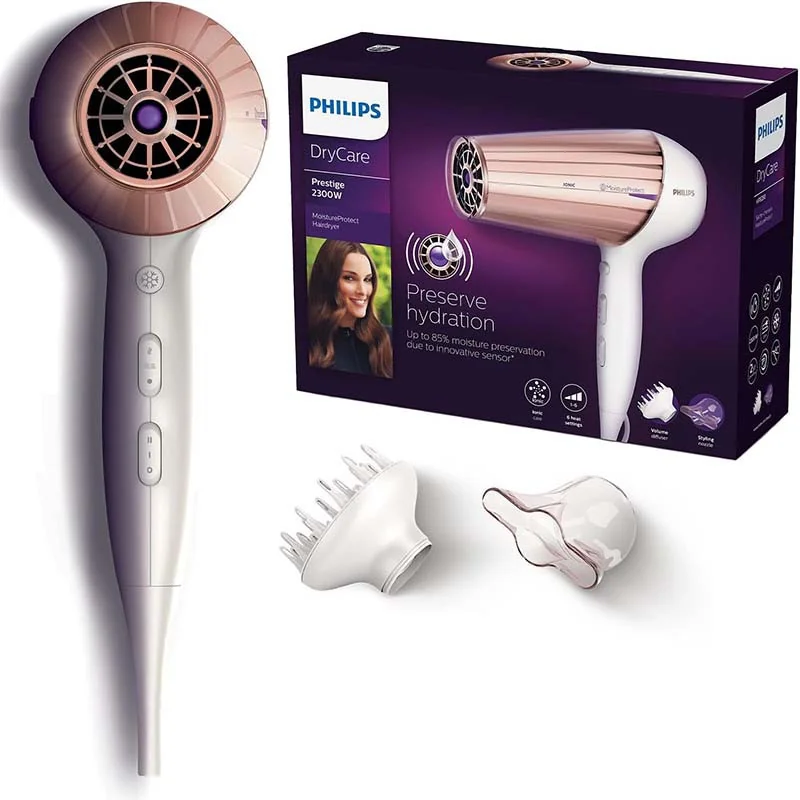 Sèche-cheveux DryCare Prestige 2300W Doré Blanc - PHILIPS - HP8280/00