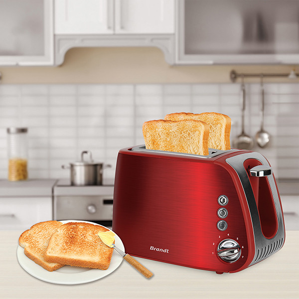 Réchauffe-pain spécial micro-ondes, rouge