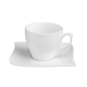 Paire Tasse Café Vague 9 cl Blanc