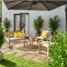 Salon bas de jardin marron Solis 4 personnes