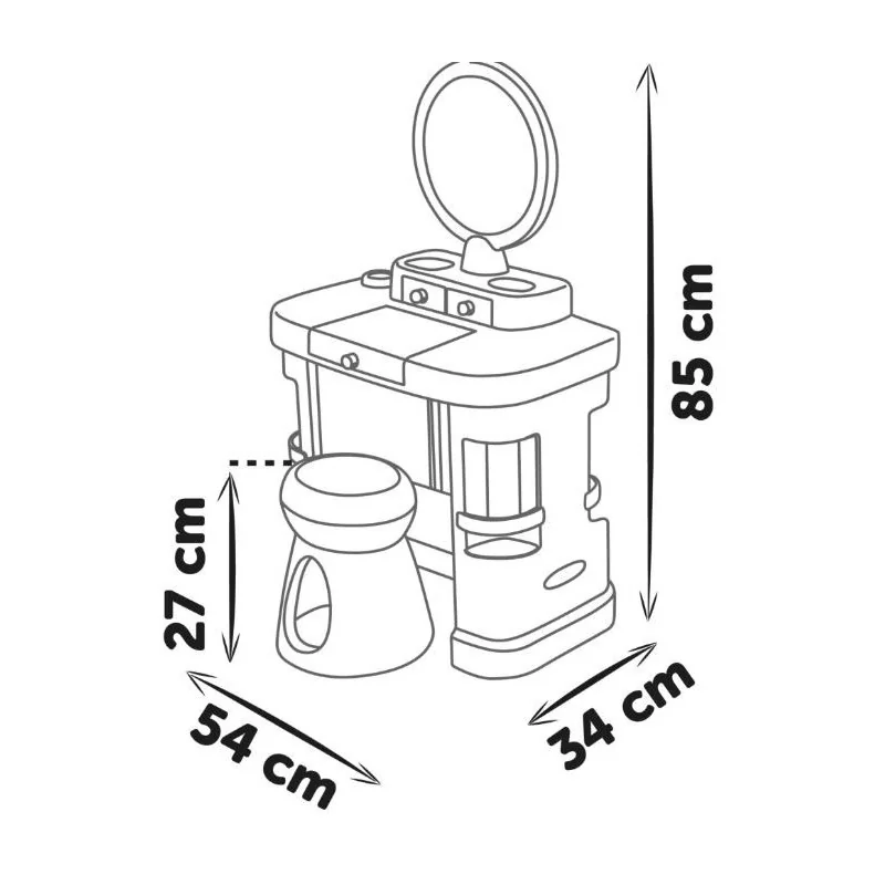 Coiffeuse avec miroir inclinable SMOBY - Dès 3 ans