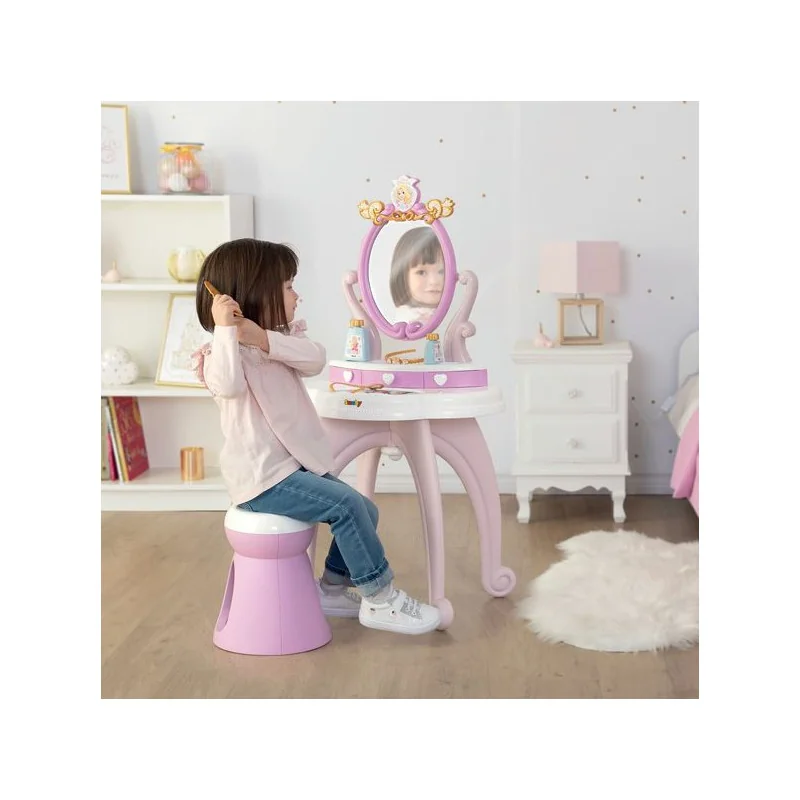 Coiffeuse sur pieds 2 en 1 Disney Princess SMOBY - Dès 2 ans