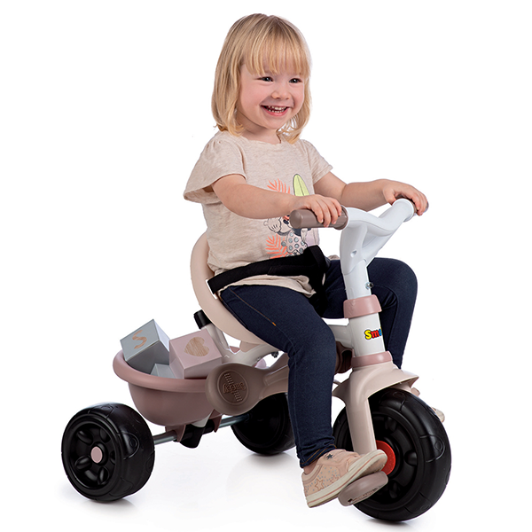 Smoby - Tricycle Baby Balade Plus Rose - Vélo Evolutif Enfant Dès