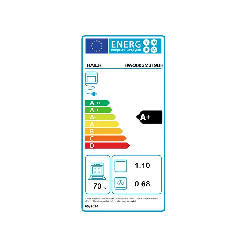 Four encastrable Multi-level I-Touch Series 6 70L Noir - HAIER - HWO60SM6T9BH