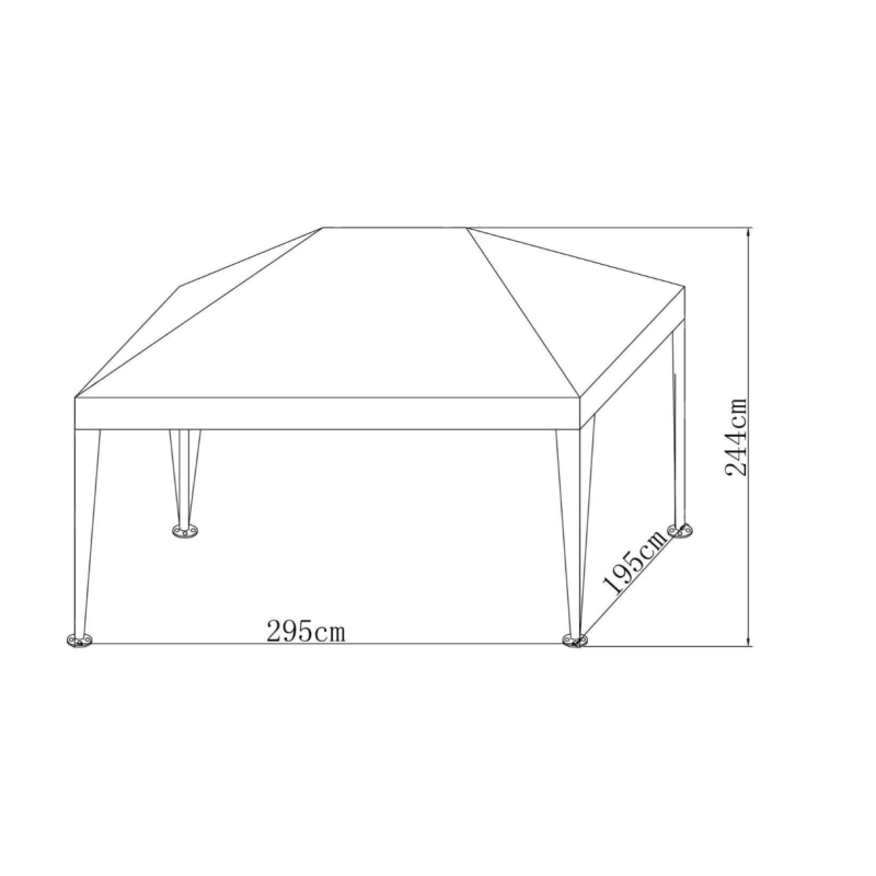 TENTE BASIC ACIER BLANC 190 cm x 290 cm