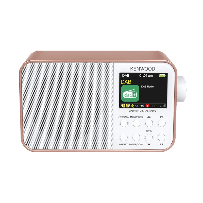 Radio Portable bluetooth FM DAB+ Rose - KENWOOD - CRM30DABR