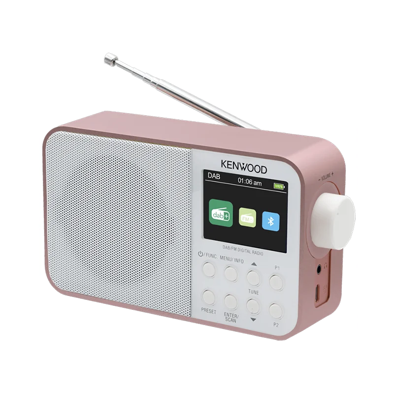 Radio Portable bluetooth FM DAB+ Rose - KENWOOD - CRM30DABR