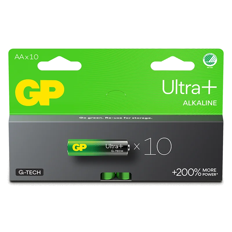 Blister de 10 Piles AA LR6 Ultra+ Alcaline - GP BATTERIES - 151441