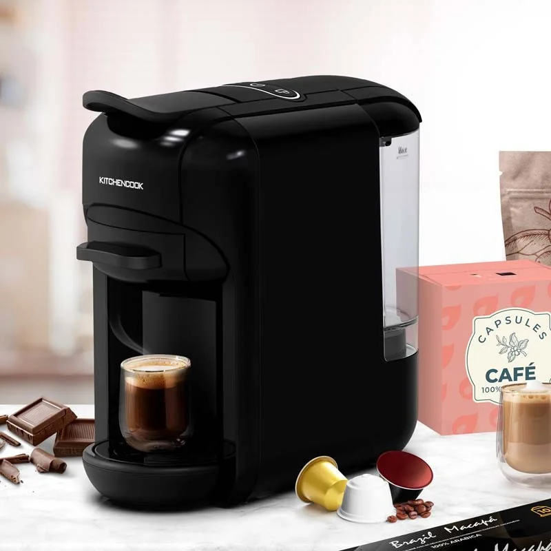 Machine à Café Multi Dosettes 1450W Noir - KITCHENCOOK - MULTIBLAK