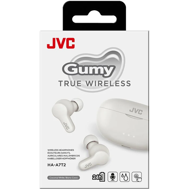 Ecouteurs intra-auriculaire TWS Gumy Blanc Pêche - JVC - HAA7T2PE