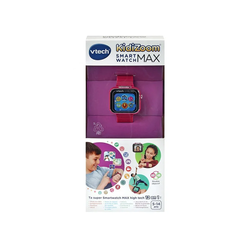 Montre Kidizoom Smartwatch Max Framboise VTECH - Dès 5 ans