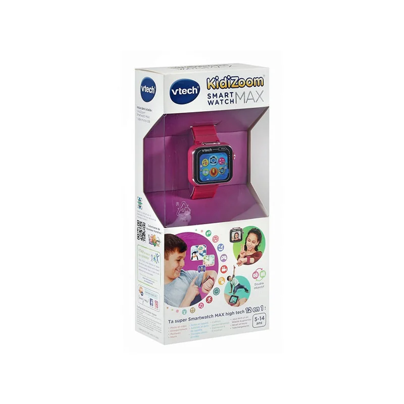 Montre Kidizoom Smartwatch Max Framboise VTECH - Dès 5 ans