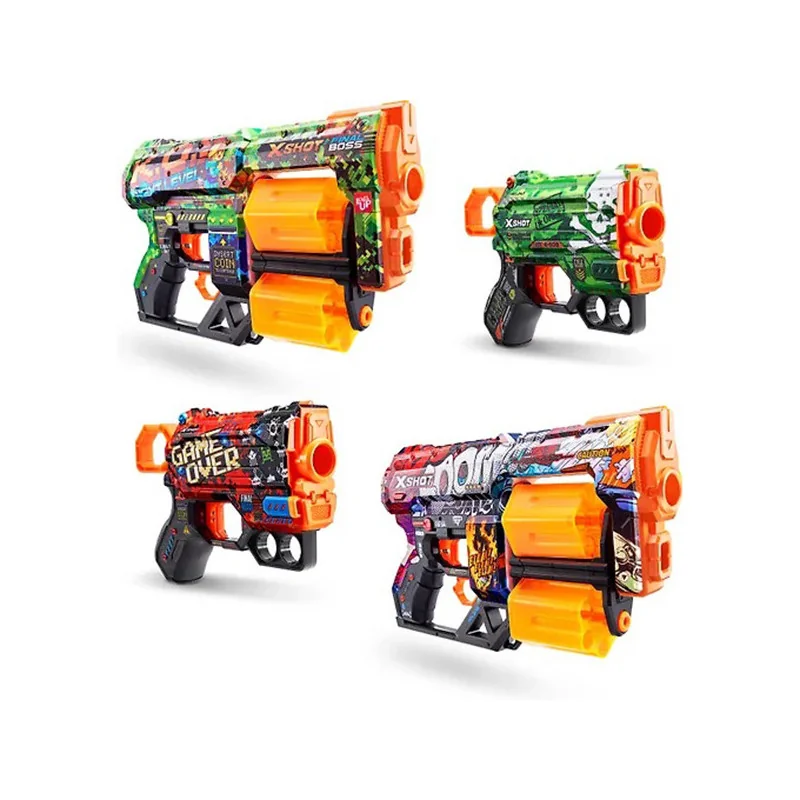 Pack de 4 Pistolets XShot Skins ZURU - Dès 8 ans 