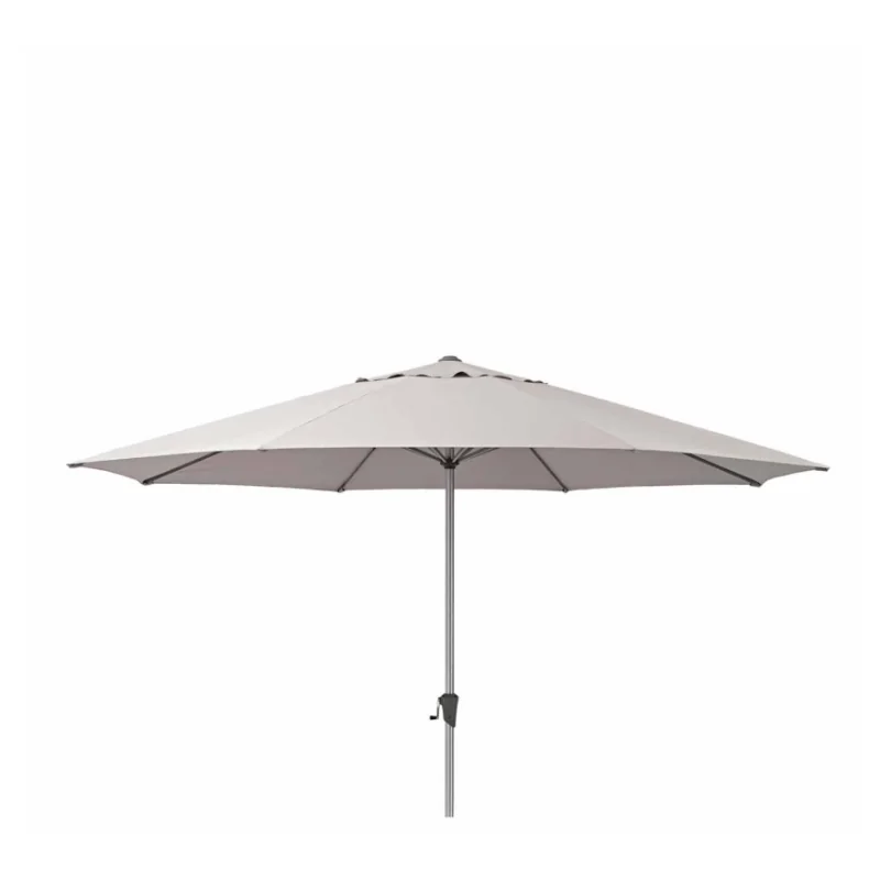 PARASOL OCTOGONAL PIED CENTRAL AURA COULEUR TAUPE