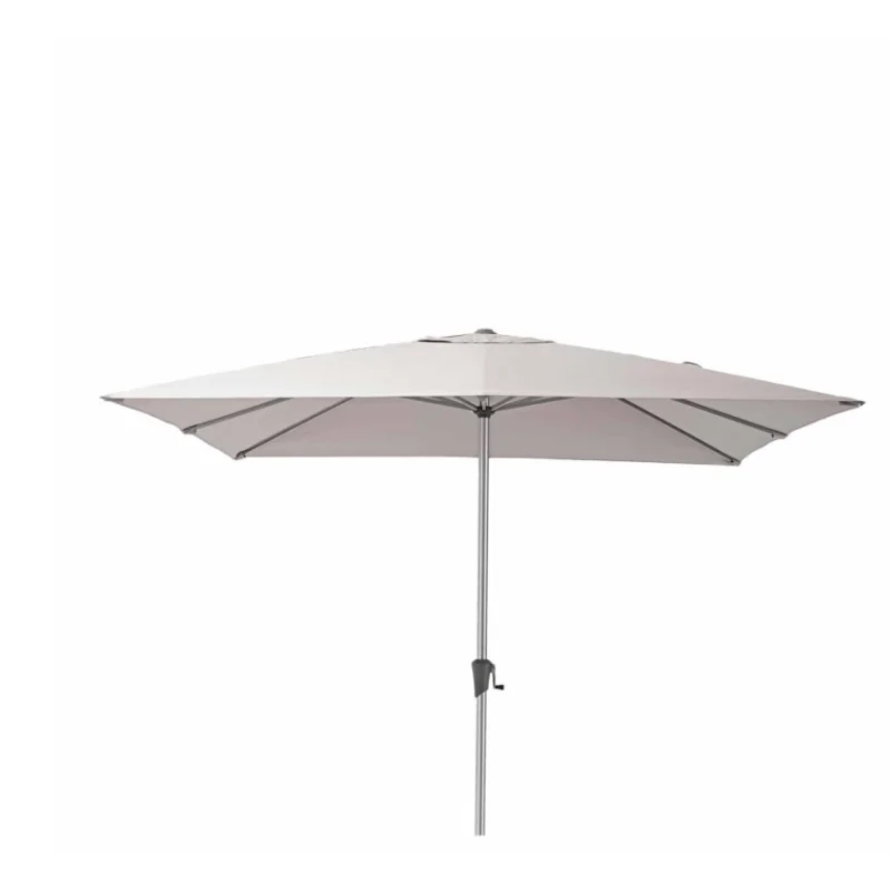 Parasol pied central Aura taupe carré, L.285 x l.285 cm - NATERIAL 