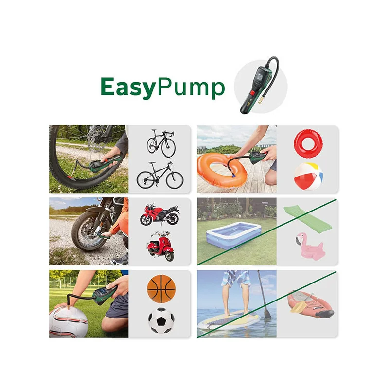 Mini compresseur Luftpumpe EasyPump 12 Vert/Noir - BOSCH - 603947000