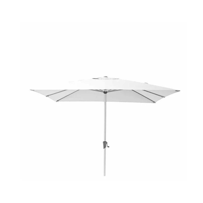 Parasol pied central Aura blanc carré, L.285 x l.285 cm - NATERIAL 