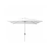 Parasol pied central Aura blanc carré, L.285 x l.285 cm - NATERIAL 