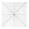 Parasol pied central Aura blanc carré, L.285 x l.285 cm - NATERIAL 