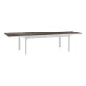 Table de jardin extensible Piazza 12 places gris smoke/blanc - HESPERIDE - 186580