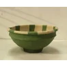 Coupe décorative vert et beige 25x12cm