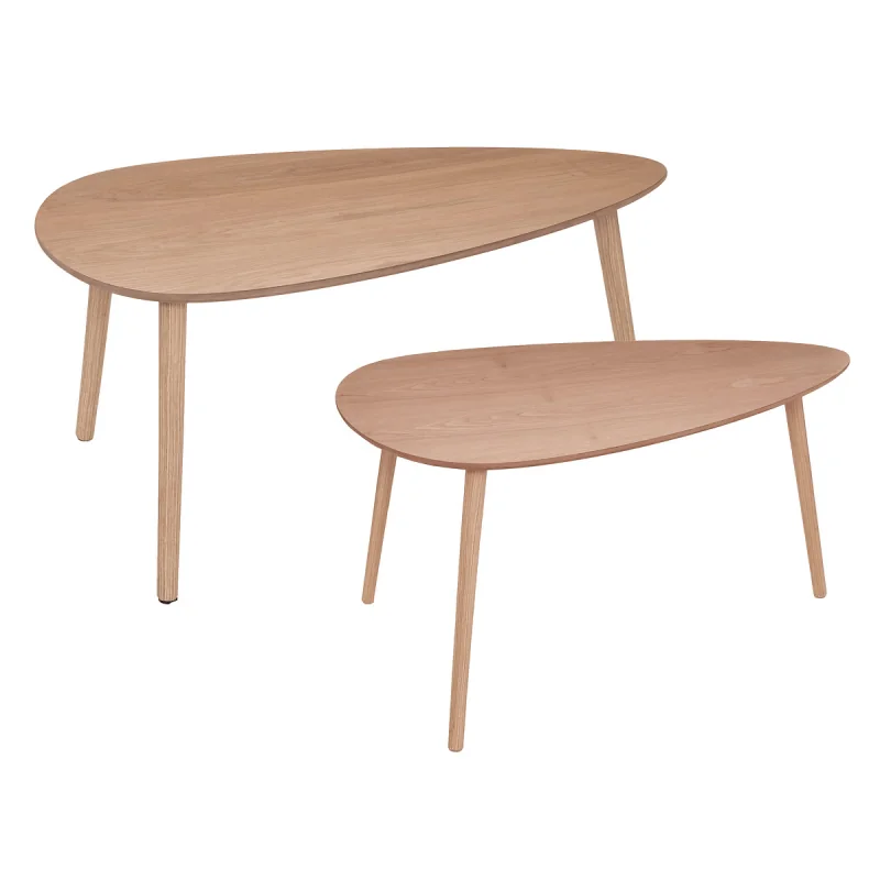 Set de 2 tables basses Miléo