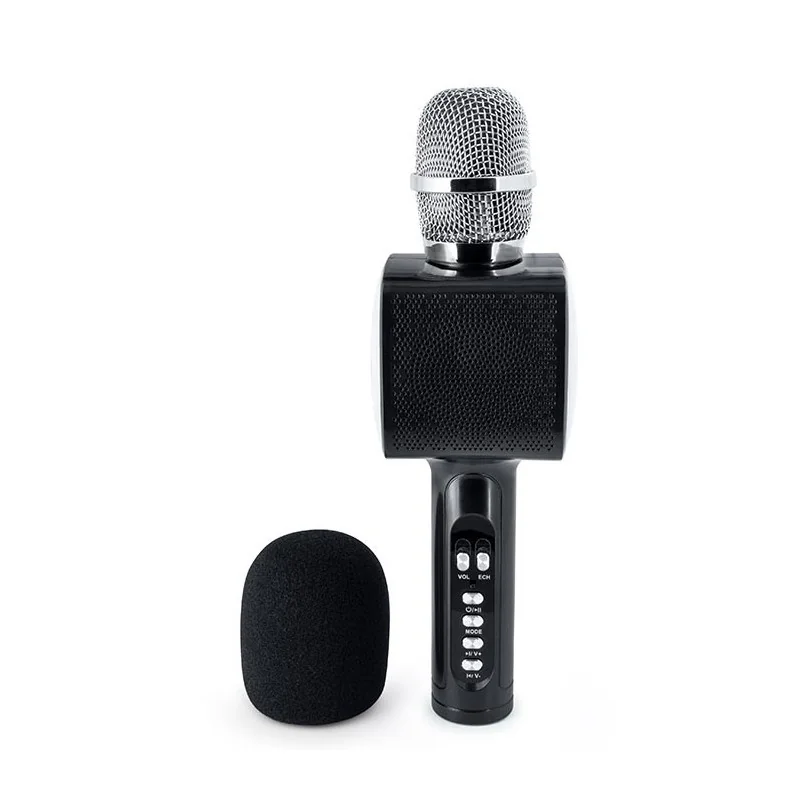 Microphone karaoké effets lumineux 15W Noir - BIGBEN - PARTYBTMIC2BK