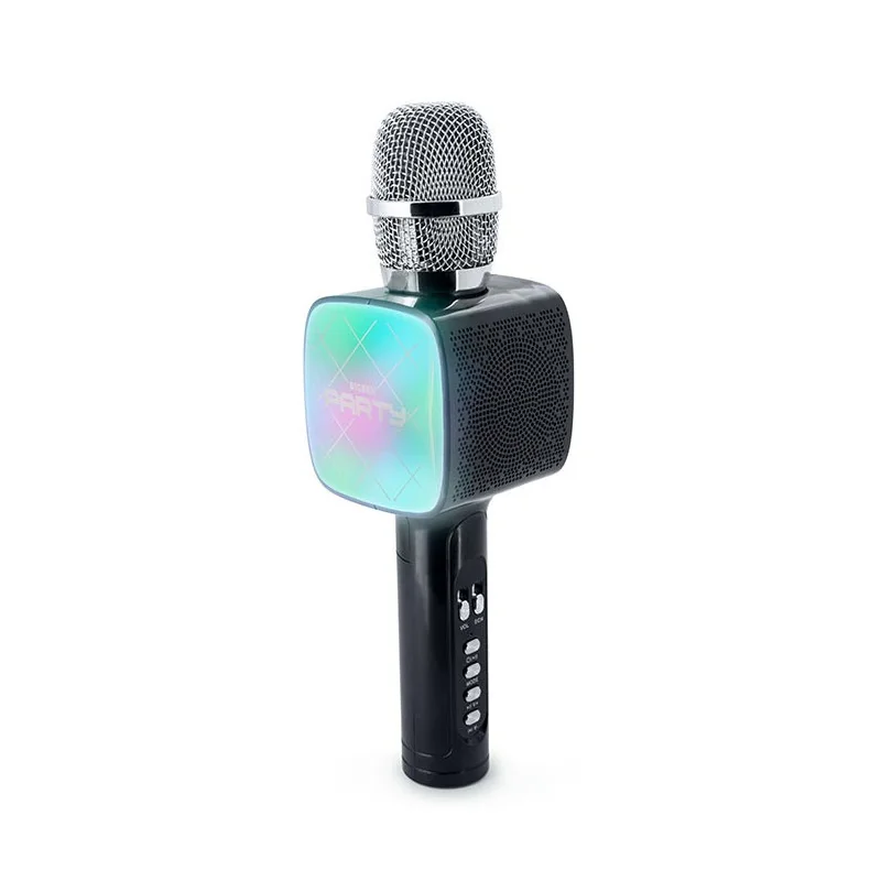 Microphone karaoké effets lumineux 15W Noir - BIGBEN - PARTYBTMIC2BK