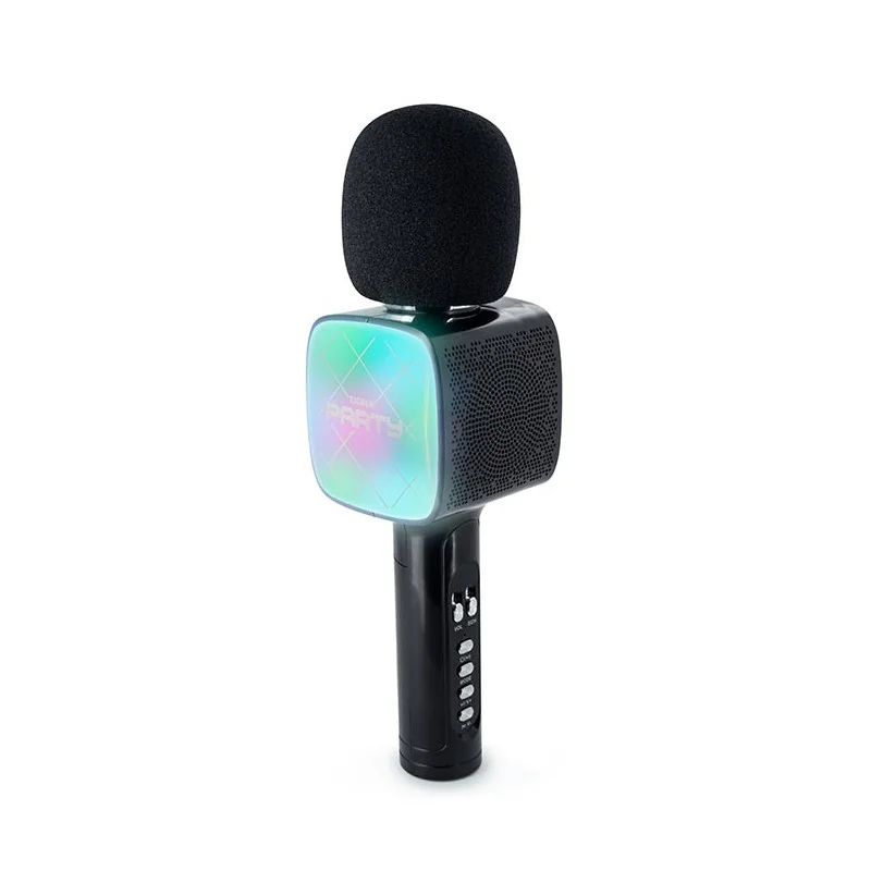 Microphone karaoké effets lumineux 15W Noir - BIGBEN - PARTYBTMIC2BK