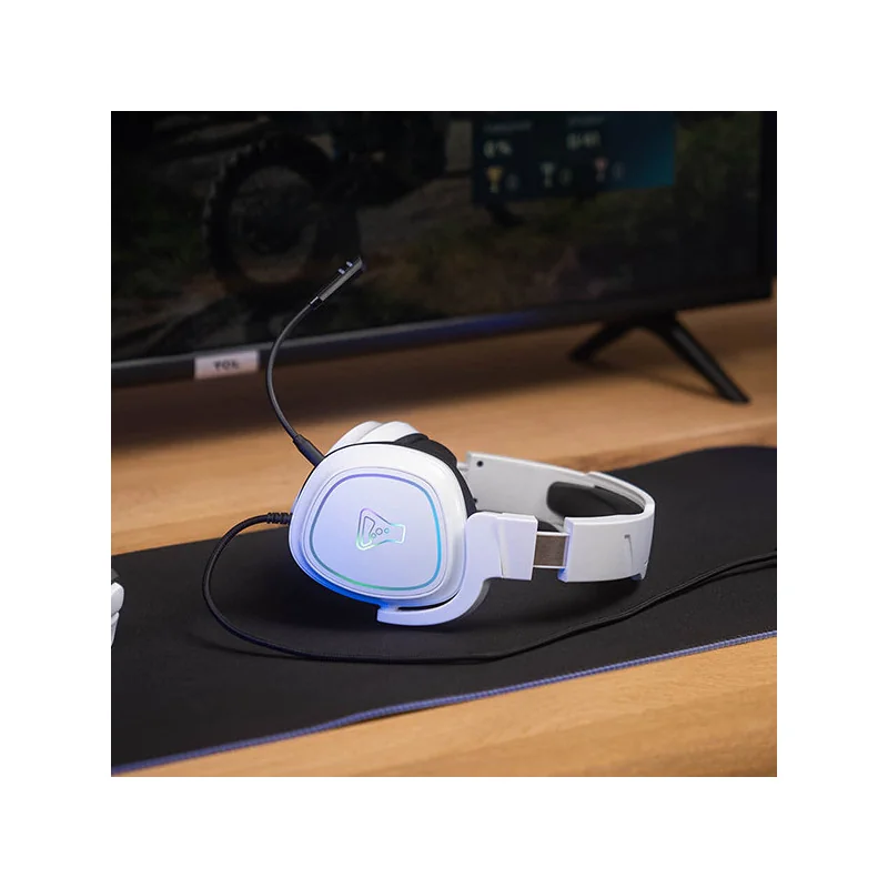 Casque gaming RGB Korp Radium Blanc/Noir - THE G-LAB - BS_KORP_RADIUM_WH