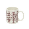 Mug cottage en porcelaine rouge et blanc 35cl