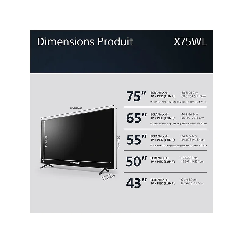 TV - LED - SONY - 165 cm - 4K - 60 Hz - Smart TV - KD65X75WLAEP