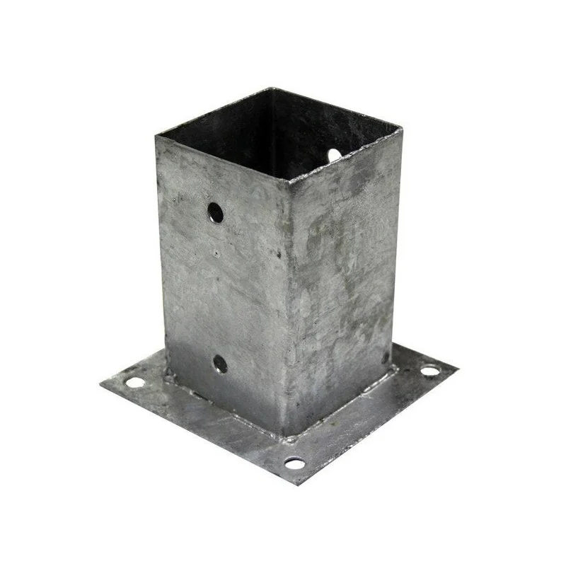 Support à fixer acier 10x7x7cm Gris - 68283152