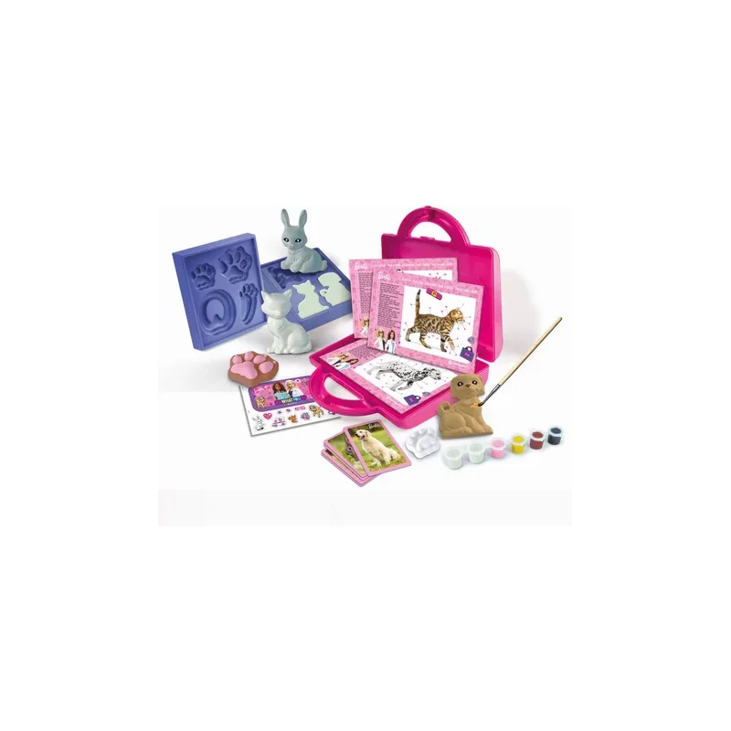 Barbie Coffret créatif vétérinaire - CLEMENTONI - Dès 7ans