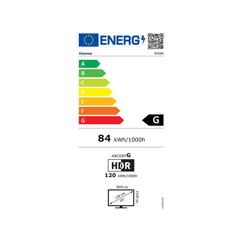 TV - LED - HISENSE - 139 cm - 4K - 60 Hz - Smart TV - 55A6K