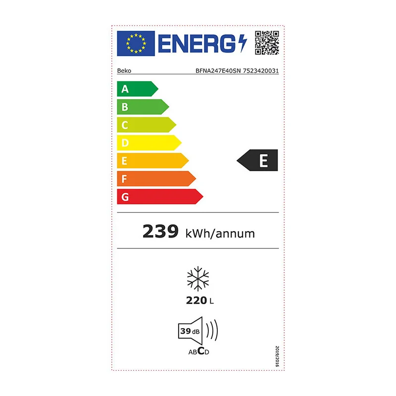 Congélateur armoire -220L -BEKO - BFNA247E40SN