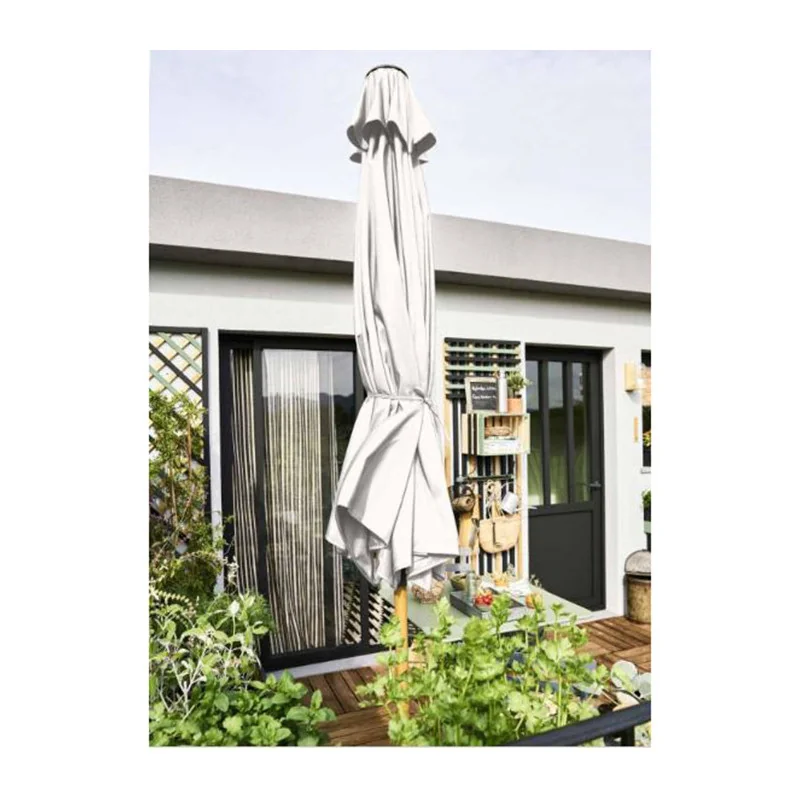 Parasol droit Agora octogonal L.296xl.296 cm Blanc - NATERIAL - :100157952