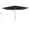 Parasol Aura L285xl285 cm Gris - NATERIAL - :100157979