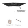 Parasol Aura L285xl285 cm Gris - NATERIAL - :100157979