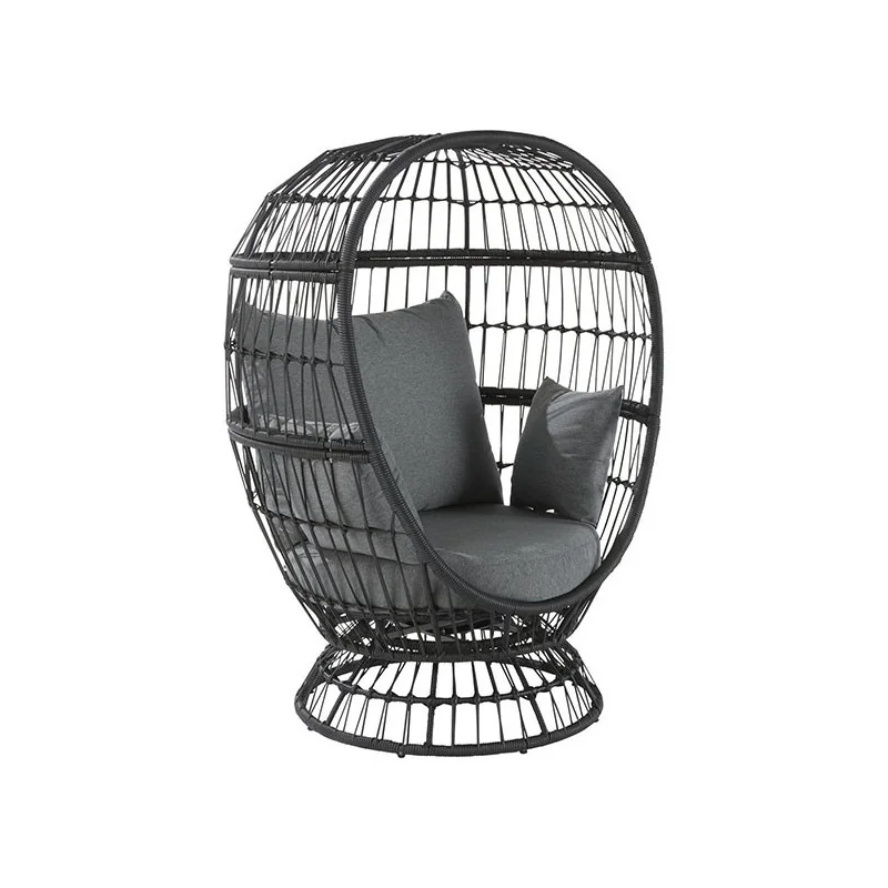 Fauteuil de jardin Juno 97x113x147cm Gris foncé - NATERIAL - :100158089