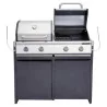 Module barbecue Europa 109x60cm Gris Argenté - NATERIAL - :100158115