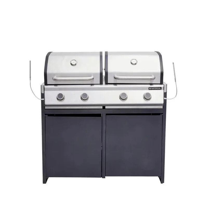 Module barbecue Europa 109x60cm Gris Argenté - NATERIAL - :100158115